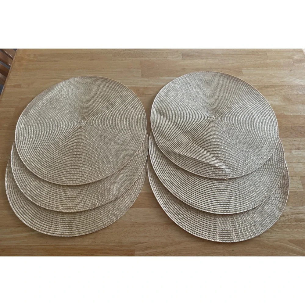 Set of 6 Round Woven Braided Placemats 15